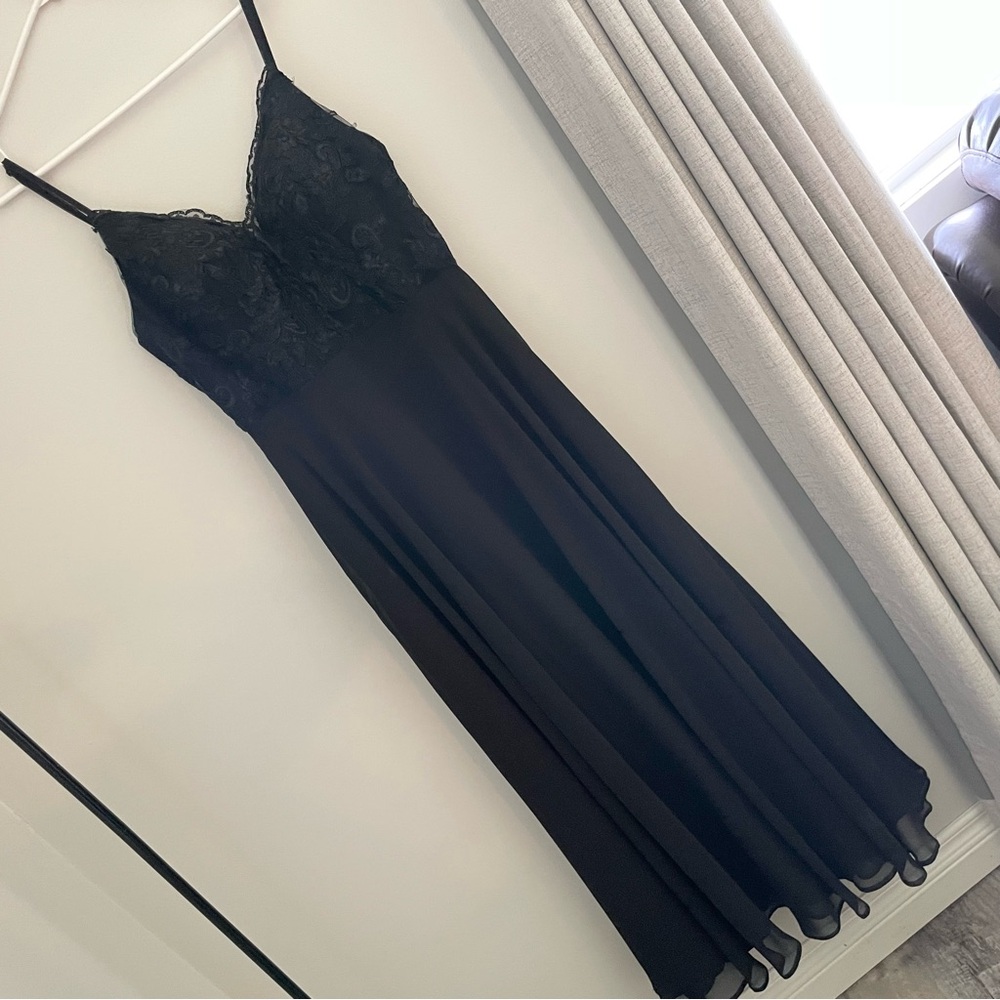 Azazie Sonya Flowy V-Neck Lace Dress | Black Bridesmaid Dress | Prom | F…